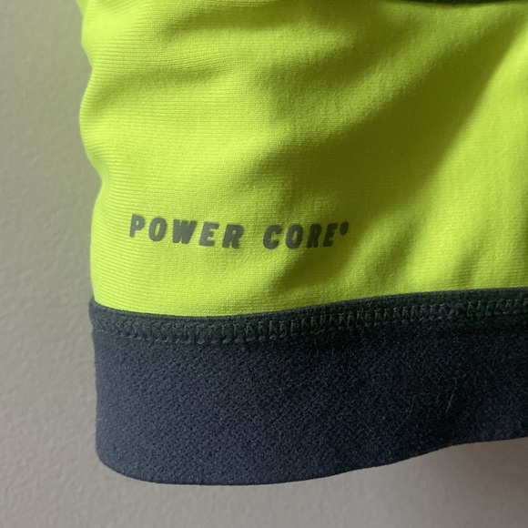 POWER CORE Neon Yellow and Grey Sports Bra Size Small - Picture 3 of 4